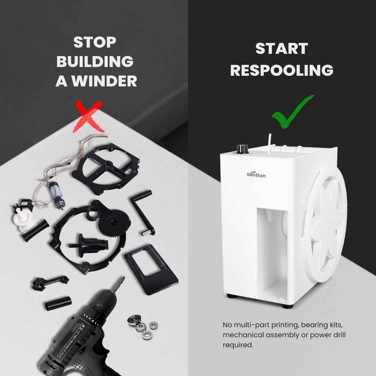 Pre-Order] Mintion W1 Electric Filament Respooler for Bambu Lab AMS