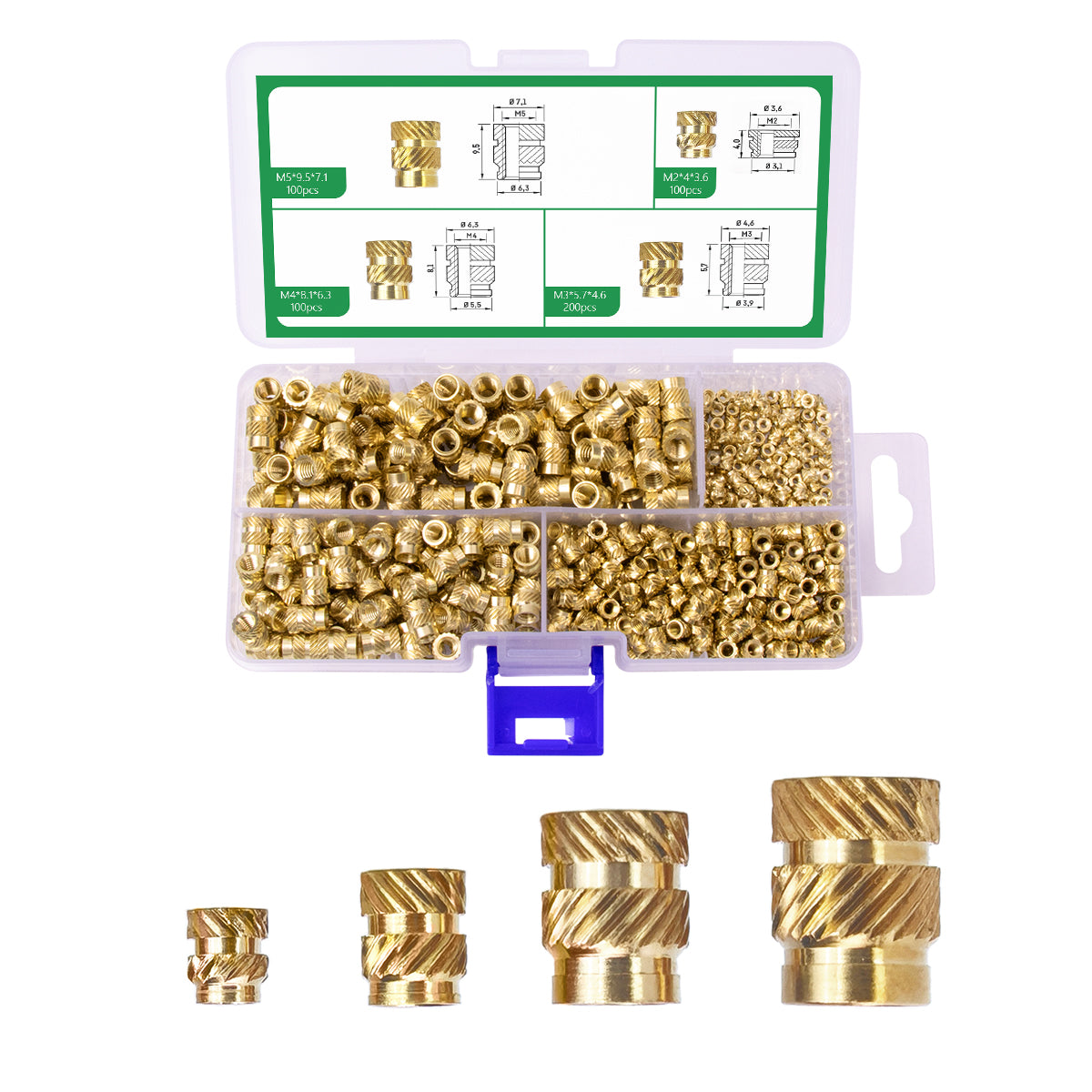 Master Thread Insert Kit 500 Pcs Threaded Insert Kits – Mintion