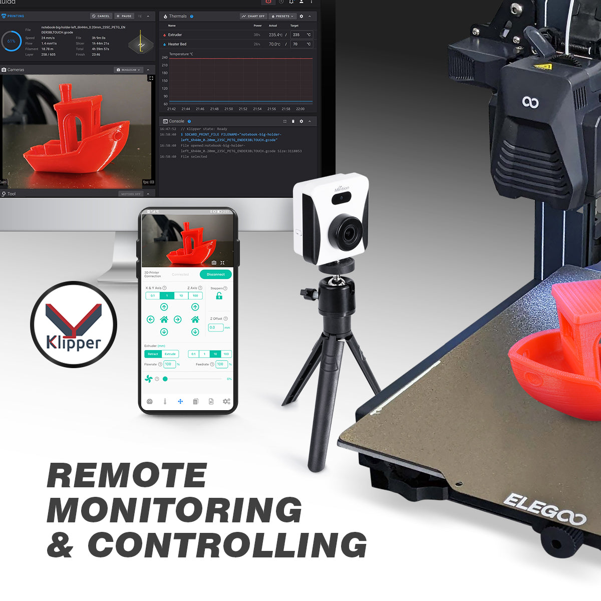 Mintion Beagle V3 3D Printer Camera for Klipper System