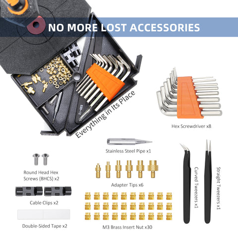 Professional Heat Insert Press Kit for 3D Printing