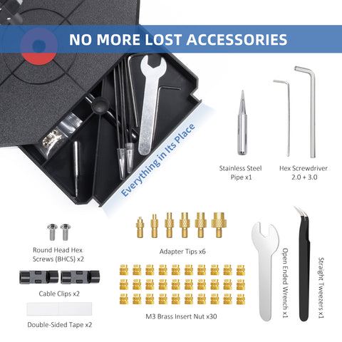 Professional Heat Insert Press Kit for 3D Printing