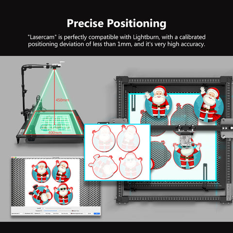 Mintion Lasercam for Laser Engraver/Cutter | LightBurn Camera | LightBurn Wireless Brigde | Remote Monitor & Control | Positioning