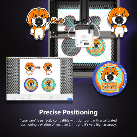 Mintion Lightburn Wireless Camera(Lasercam) – Precision Positioning & Remote Monitoring for Laser Engraving, Compatible with xTool, Atomstack, Creality, and More