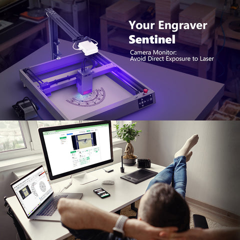 Mintion Lightburn Wireless Camera(Lasercam) – Precision Positioning & Remote Monitoring for Laser Engraving, Compatible with xTool, Atomstack, Creality, and More