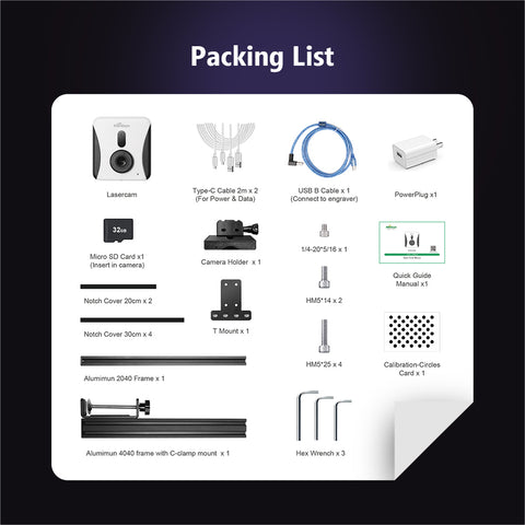 Mintion Lightburn Wireless Camera(Lasercam) – Precision Positioning & Remote Monitoring for Laser Engraving, Compatible with xTool, Atomstack, Creality, and More